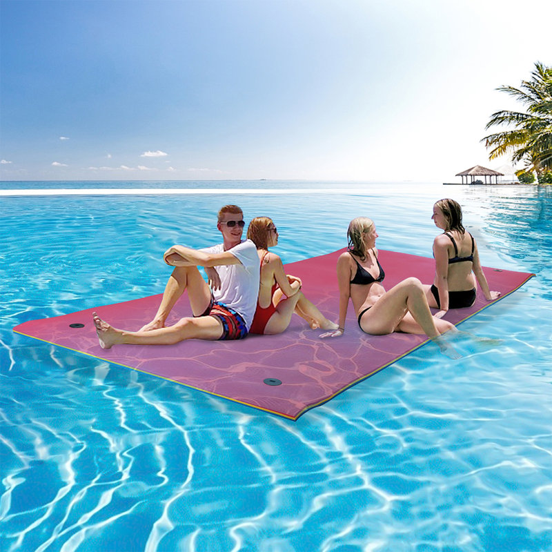 WOODYHOME 12.8’ x 4.8’ 3 Layer XPE Foam Pool Floating Mat & Reviews